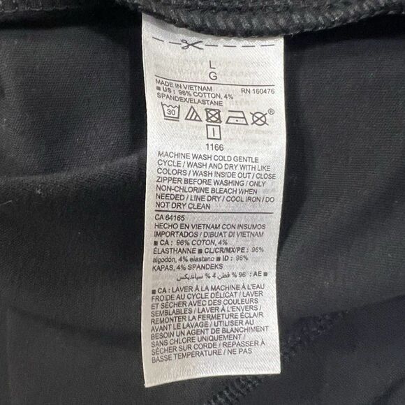 Old Navy Black Sheath Dress L Below Knee Sleeveless Cotton Tie Back NWT - Picture 12 of 14